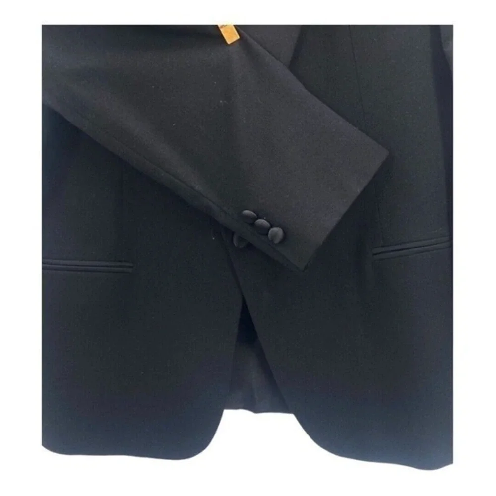 Raffinati Gold Formal Black‎ Tuxedo Style Jacket Polyester Made In USA 39 S